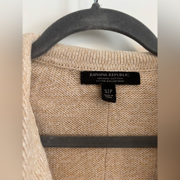 Banana Republic Organic Cotton Sailor Sweater Boxy Quiet Luxury Neutral S M - Picture 5 of 5